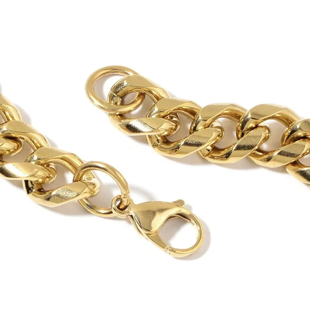 ION Plated YG Curb Necklace 24 in